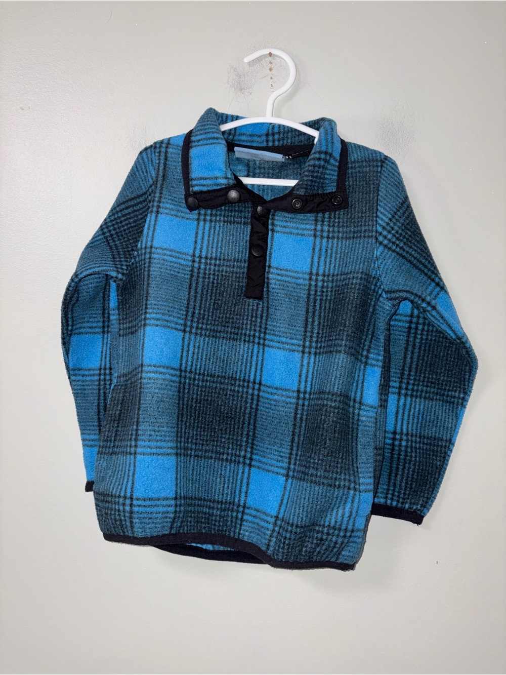 Pulse Blue & Black Plaid Fleece Pullover‎ Sweater Boys 2T